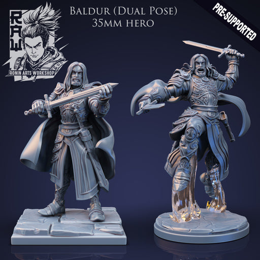 Baldur The Fighter - Idle and Action Pose - STL only - Only-Games