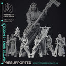 Battle Nuns - 5 Models - PRESUPPORTED - Heaven Hath No Fury - 32 mmm
