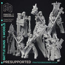 Battle Nuns - 5 Models - PRESUPPORTED - Heaven Hath No Fury - 32 mmm