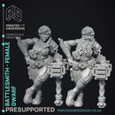 Battlesmith - Artificer- Female Dwarf - PRESUPPORTED - 32mm Scale