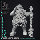 Battlesmith - Artificer - Male Dwarf - PRESUPPORTED - 32mm Scale
