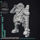 Battlesmith - Artificer - Male Dwarf - PRESUPPORTED - 32mm Scale