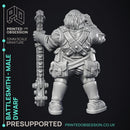 Battlesmith - Artificer - Male Dwarf - PRESUPPORTED - 32mm Scale