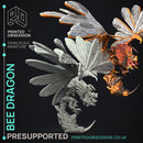 Bee Dragon - insectile Dragon - PRESUPPORTED - Illustrated and Stats - 32mm scale