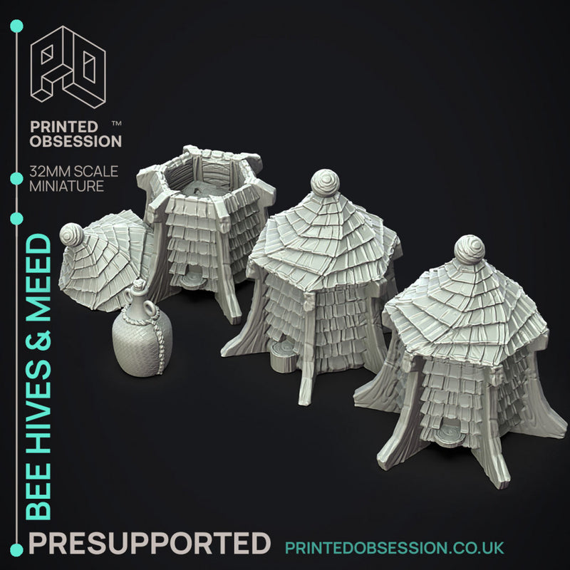 Bee Invasion - 14 monsters including a bee Dragon - PRESUPPRTED - 32mm Scale