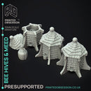 Bee Invasion - 14 monsters including a bee Dragon - PRESUPPRTED - 32mm Scale