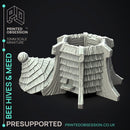 Bee Hives & Mead Jug - Enviromental scenery -  PRESUPPORTED - Illustrated and Stats - 32mm scale