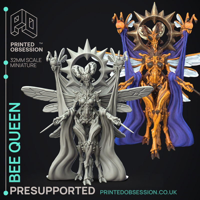 Bee Invasion - 14 monsters including a bee Dragon - PRESUPPRTED - 32mm Scale