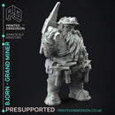 Bjorn - Grandminer - Flesh of Gold -  PRESUPPORTED - Illustrated and Stats - 32mm scale