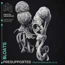 Bloats - 2 Models - Scrap Wast Monsters -  PRESUPPORTED - Illustrated and Stats - 32mm scale
