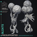 Bloats - 2 Models - Scrap Wast Monsters -  PRESUPPORTED - Illustrated and Stats - 32mm scale