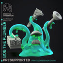 Bob The Plumber - Slime -  PRESUPPORTED - Illustrated and Stats - 32mm scale