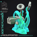 Bob The Plumber - Slime -  PRESUPPORTED - Illustrated and Stats - 32mm scale