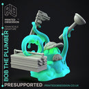 Bob The Plumber - Slime -  PRESUPPORTED - Illustrated and Stats - 32mm scale