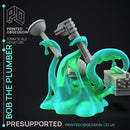 Bob The Plumber - Slime -  PRESUPPORTED - Illustrated and Stats - 32mm scale