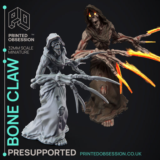 Bone Claw - Undead Creature - PRESUPPORTED - 32mm scale - Only-Games