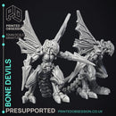 Bone Walkers - 2 Medium devils - PRESUPPORTED - Hell Hath No Fury - 32 mm scale