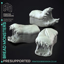 Bread Monsters - 4 Baked Monsters -  PRESUPPORTED - Illustrated and Stats - 32mm scale