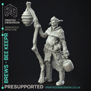 Brews - Bee Keeper - Firbolg -  PRESUPPORTED - Illustrated and Stats - 32mm scale