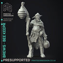 Brews - Bee Keeper - Firbolg -  PRESUPPORTED - Illustrated and Stats - 32mm scale