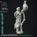 Brews - Bee Keeper - Firbolg -  PRESUPPORTED - Illustrated and Stats - 32mm scale