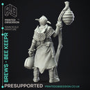 Brews - Bee Keeper - Firbolg -  PRESUPPORTED - Illustrated and Stats - 32mm scale
