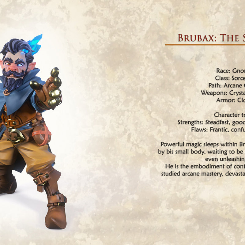Brubax the Sorcerer - Idle and Action Pose - STL only - Only-Games