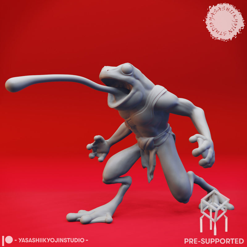 Bullywug - Tongue - Tabletop Miniature (Pre-Supported)