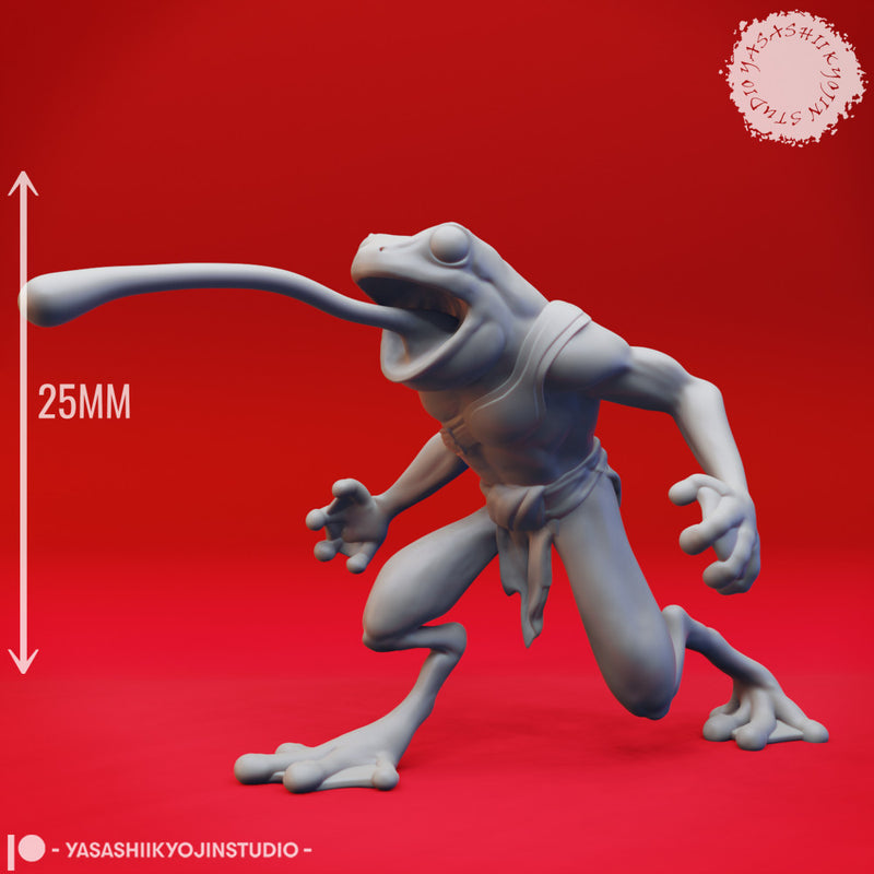 Bullywug - Tongue - Tabletop Miniature (Pre-Supported)