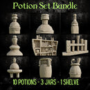 Potion Set Bundle - Fantasy Terrain STL, DnD & Wargaming Scenery