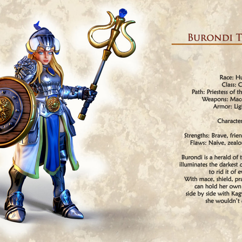 Burondi The Cleric- Idle and Action Pose - STL only.´ - Only-Games