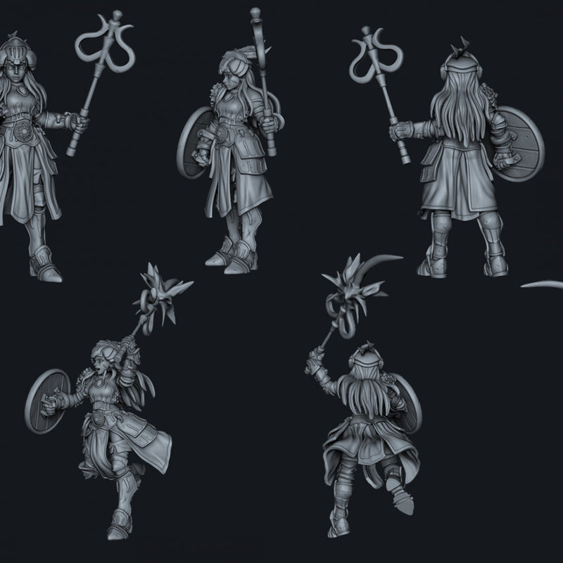 Burondi The Cleric- Idle and Action Pose - STL only.´ - Only-Games