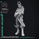 Artificer Artilleryist - Dr Proton - Ghast Busters -  PRESUPPORTED - Illustrated and Stats - 32mm scale