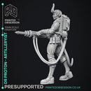 Artificer Artilleryist - Dr Proton - Ghast Busters -  PRESUPPORTED - Illustrated and Stats - 32mm scale