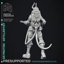 Artificer Artilleryist - Dr Proton - Ghast Busters -  PRESUPPORTED - Illustrated and Stats - 32mm scale