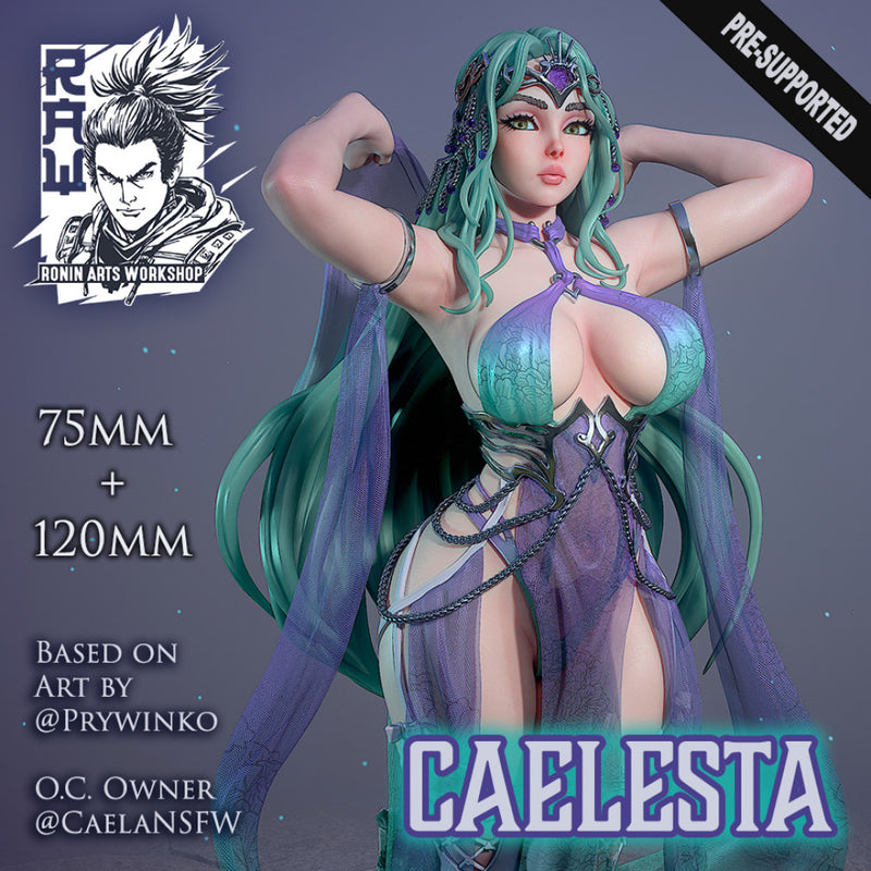Caelesta - 75mm and 120mm Pin-Up - STL only - Only-Games