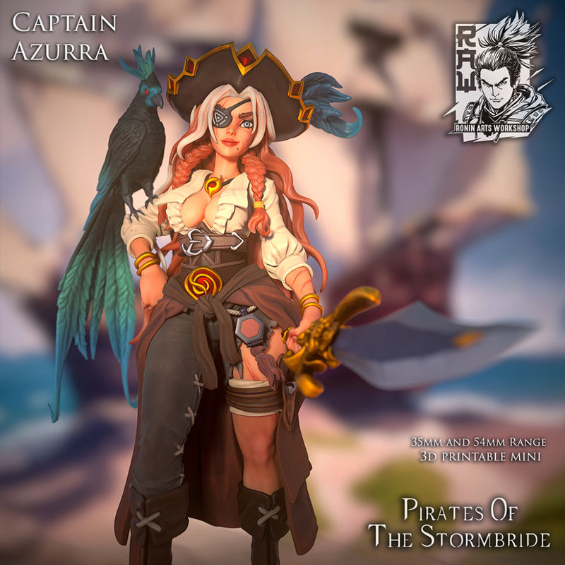 Pirate Captain Azurra - 54mm - Only-Games