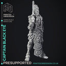Captain Black Eye - Gyth Void Pirate - PRE SUPPORTED - D&D 32mm