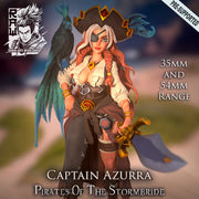 Pirate Captain Azurra - STL only - Only-Games
