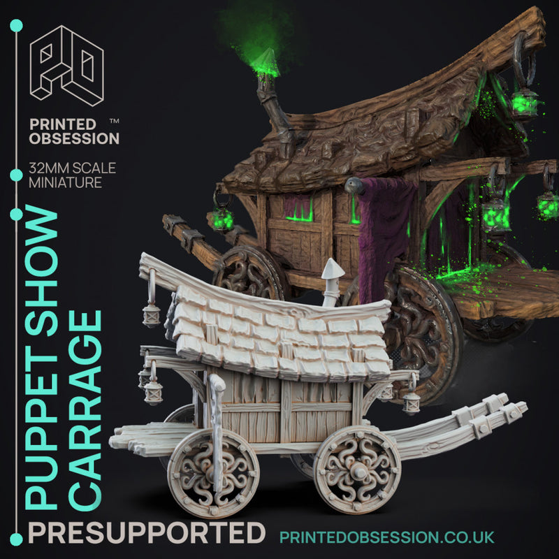 Caravan - Puppet Master's Show - PRESUPPORTED  - 32mm scale - Only-Games