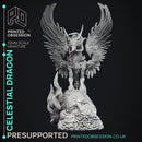 Celestial Dragon - Dragon Lord -  PRESUPPORTED - Illustrated and Stats - 32mm scale