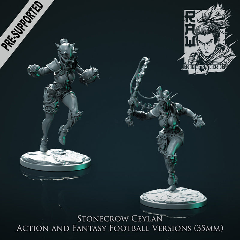 Ceylan The Enforcer - 35mm Stonecrow (Action and Football Pose) - STL only - Only-Games