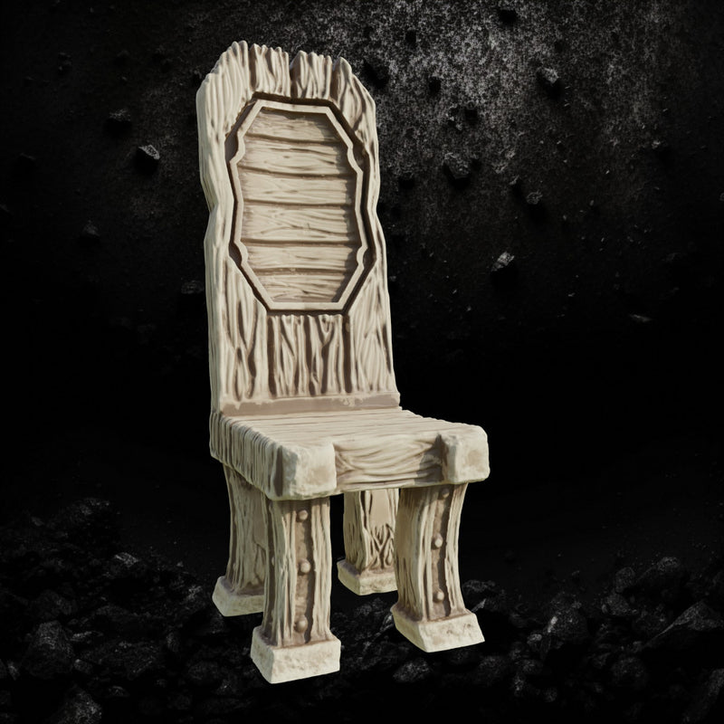 Chair 8 - Fantasy Furniture Prop STL, DnD & Wargaming Decor - Only-Games