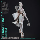 Changeling Ninja - PRESUPPORTED - 32mm scale - D&D