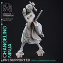 Changeling Ninja - PRESUPPORTED - 32mm scale - D&D