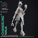 Changeling Ninja - PRESUPPORTED - 32mm scale - D&D