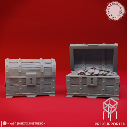 Treasure Chest Pack - Tabletop Miniature (Pre-Supported) - Only-Games
