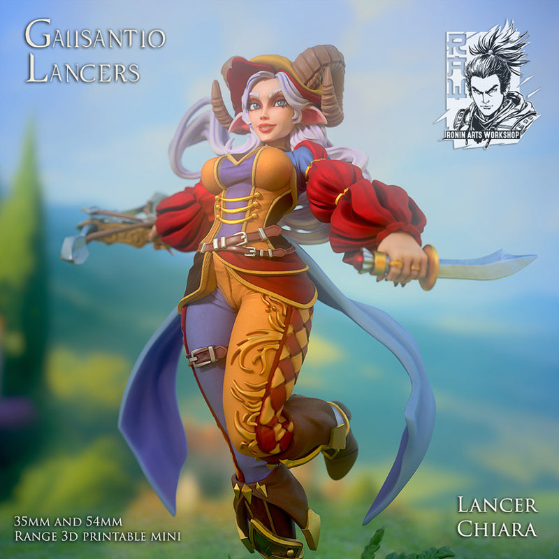 Chiara the Lancer - landsknecht style guard - STL only - Only-Games