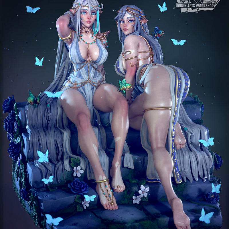 Ridia and Chrysi - Double Pin-Up (NSFW) Set - STL only - Only-Games
