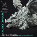 Fat Dragon - Boss Monster -  PRESUPPORTED - Illustrated and Stats - 32mm scale